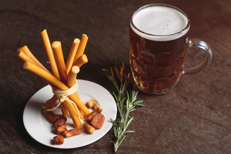 Beer and Snack Arrangement