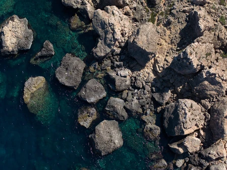 Rocky Seaside Aerial View