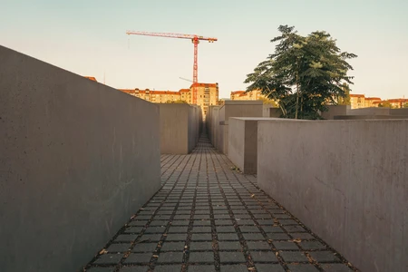 Urban Passageway at Sunset