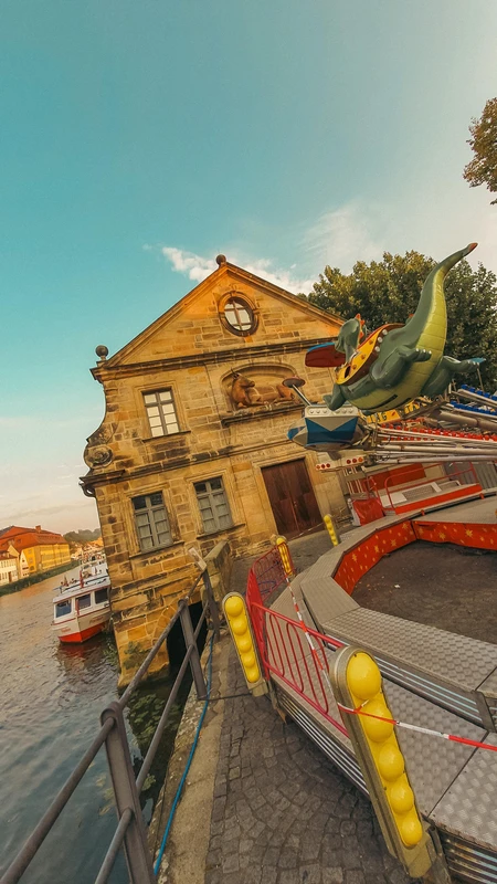 Historic Riverbank with Carousel