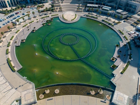 Aerial View of Modern Green Space