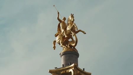Golden Equestrian Statue