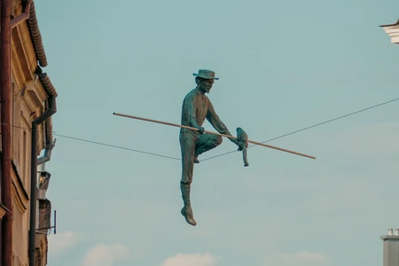 Suspended Acrobat Sculpture