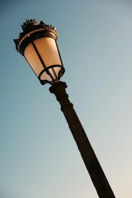 Vintage Street Lamp Against Sky