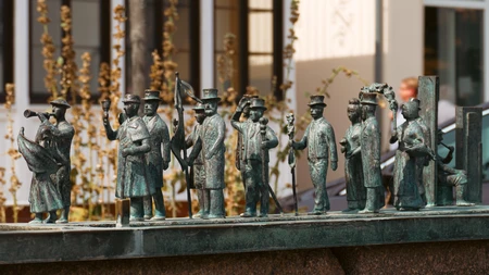 Street Photography of Miniature Statues