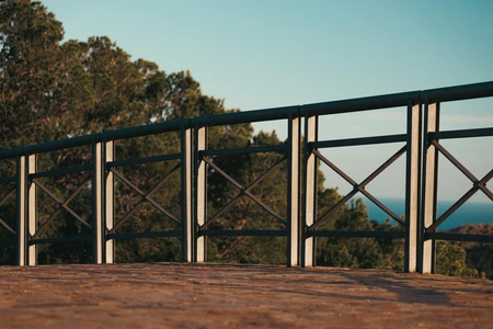 Scenic View Through a Railing
