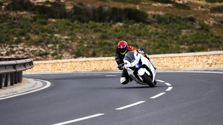 Motorcyclist on a Scenic Road