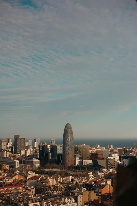 Cityscape with Iconic Skyscraper