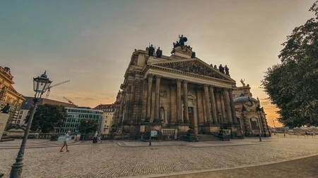 Historic Building at Dusk