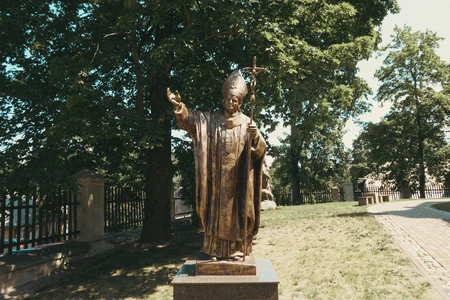 Bronze Statue in a Park