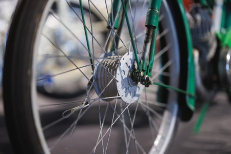 Close-up of a Bicycle Wheel