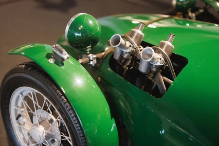 Vintage Green Car Detail