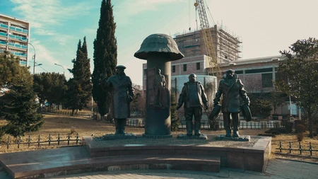 Statues in Urban Park