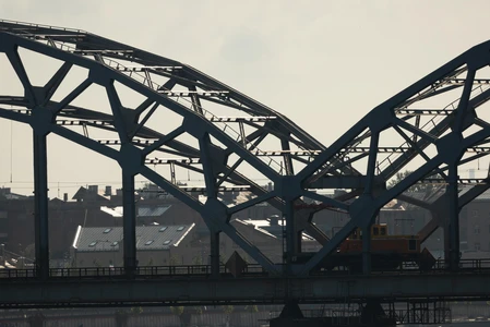 Industrial Bridge Silhouette