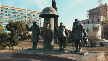 Statue Installation in Urban Park