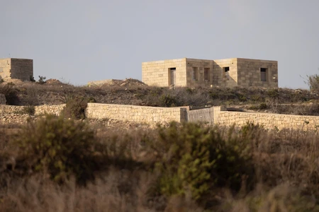 Stone Buildings on Hill