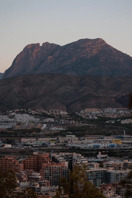 Mountain Cityscape at Dusk