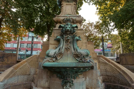 Ornate Fountain in City Square