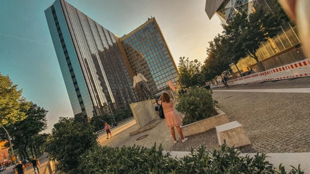 Urban Stroll at Sunset