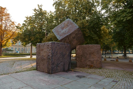 Modern Sculptural Installation in Urban Park