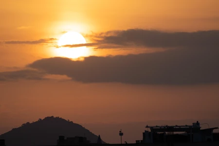 Sunset Over the Cityscape