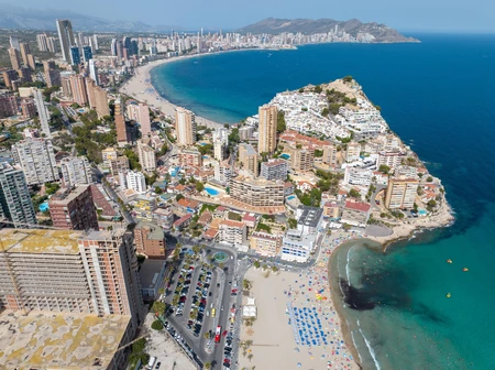 Aerial View of Coastal City