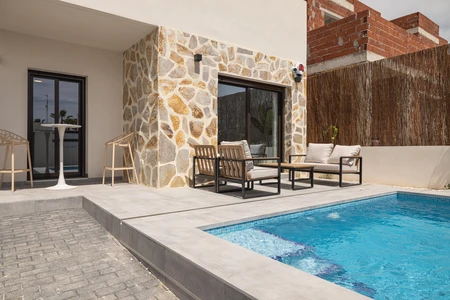 Modern Patio with Pool
