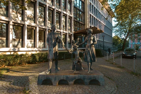Modern Sculpture in Urban Setting
