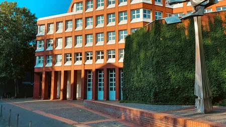 Modern Architectural Building with Greenery