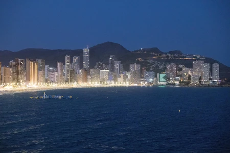 Night Cityscape by the Sea