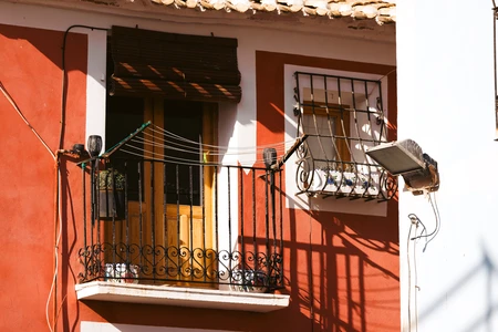 Charming Balcony in Sunlit Setting