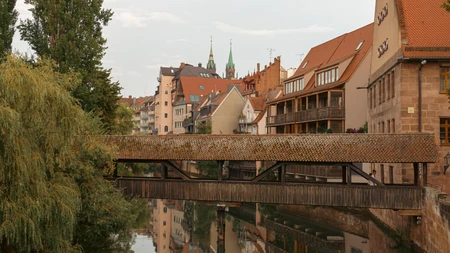 Historic Bridge Over River