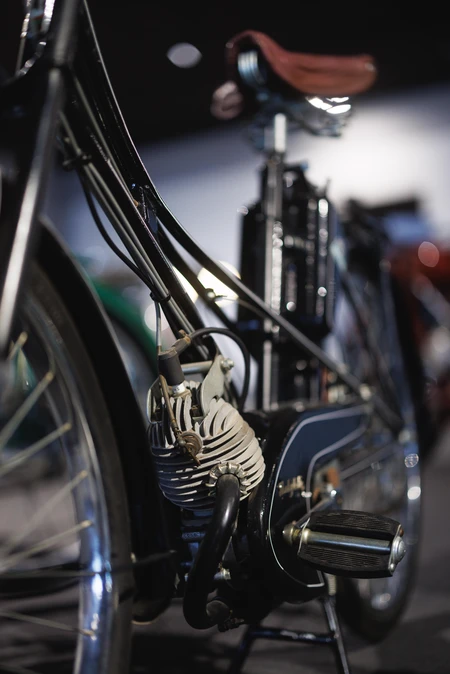 Vintage Motorcycle Close-Up
