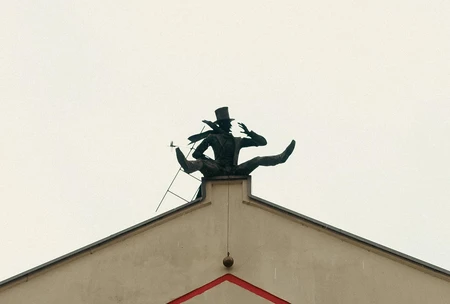 Silhouette of Rooftop Sculpture