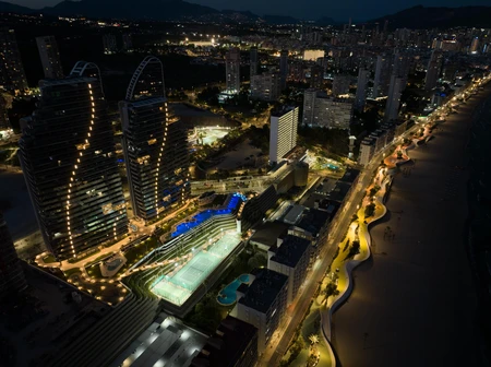 Night Cityscape by the Shore