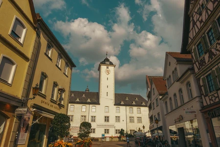 Charming European Town Square