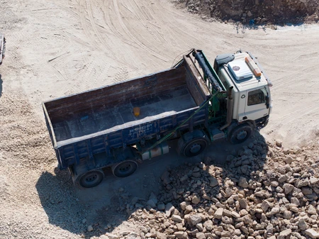 Dump Truck in Quarry