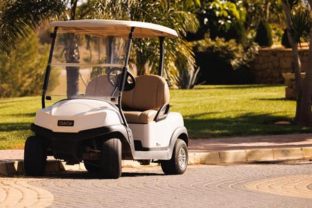 Golf Cart in a Sunny Park
