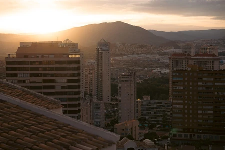 Sunset Over Cityscape
