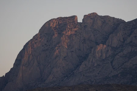 Sunlit Mountain Range