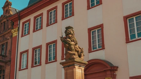 Historic Building Facade with Sculpture