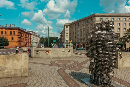 Urban Sculpture in City Square