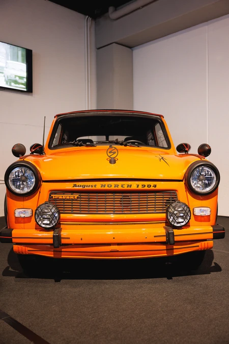 Retro Orange Car Exhibit
