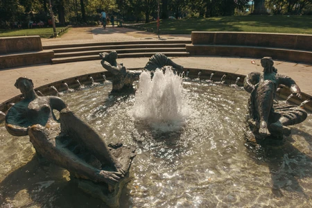 Fountain in Sunlit Park