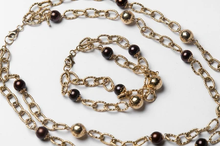 Elegant Gold Chain with Beads