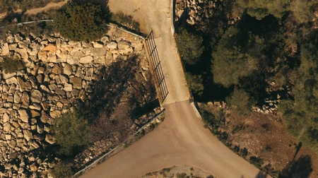 Aerial View of a Crossroad