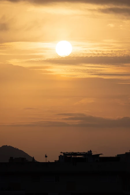 Sunset Over Cityscape
