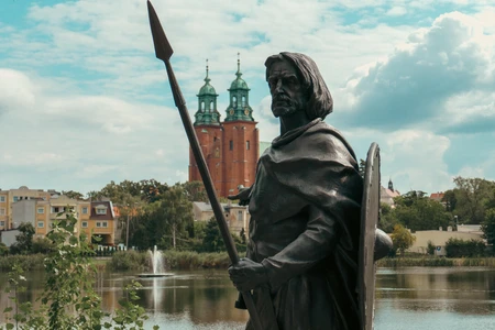 Statue by the Cathedral Pond