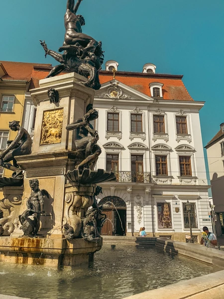 Historic Fountain in Urban Square