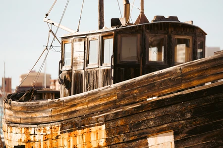 Weathered Wooden Boat